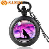 Mysterious Wolf Pocket Watch