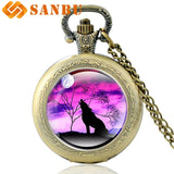 Mysterious Wolf Pocket Watch