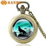 Mysterious Wolf Pocket Watch