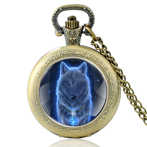 Mysterious Wolf Pocket Watch